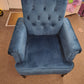 Blue Velvet Accent Chair