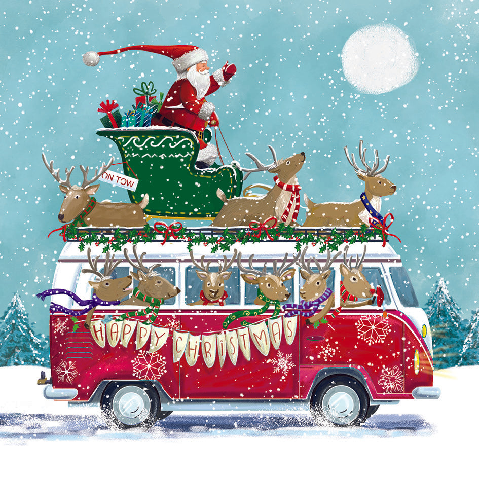 'Santa's Christmas Camper' Charity Christmas Cards (Pack of 10)