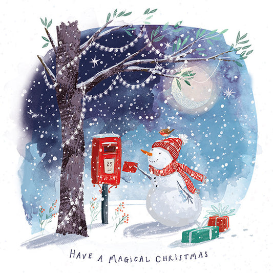 NEW 'Christmas Post' Foil Charity Christmas Cards 2025 (Pack of 10)