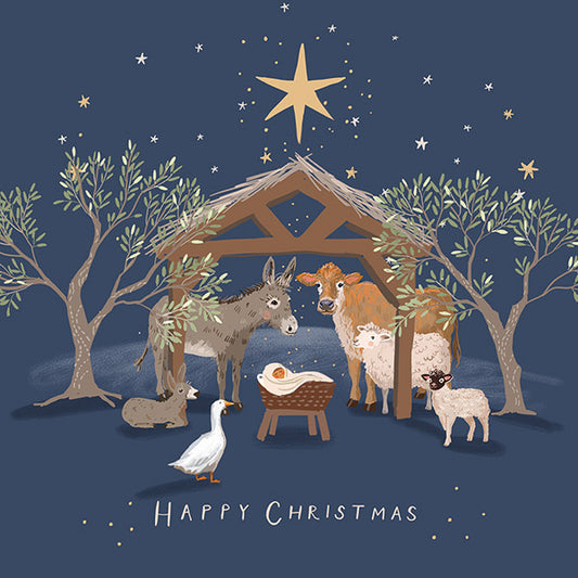 NEW 'Animals at the Crib' Charity Christmas Cards 2025 (Pack of 10)