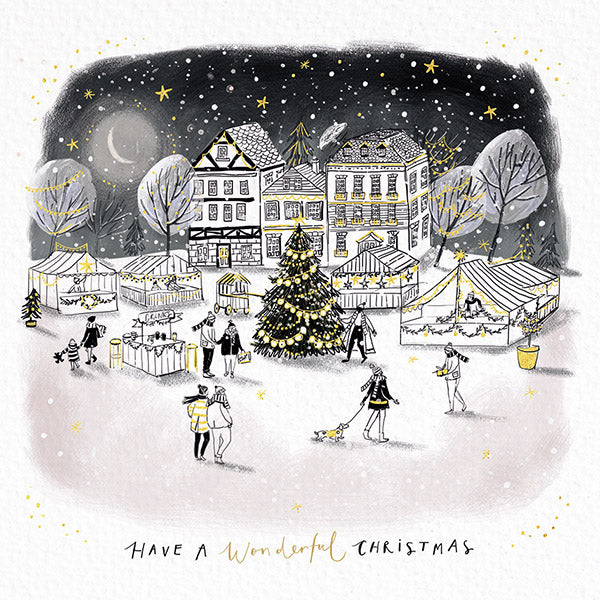NEW 'Gathered in the Square' Foil Charity Christmas Cards 2025 (Pack of 10)